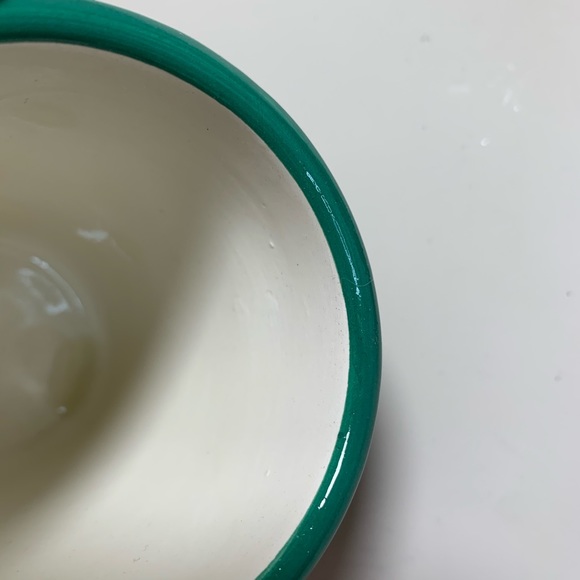 2 Green & Orange Ceramic Mugs with 3D Pattern - Picture 4 of 7